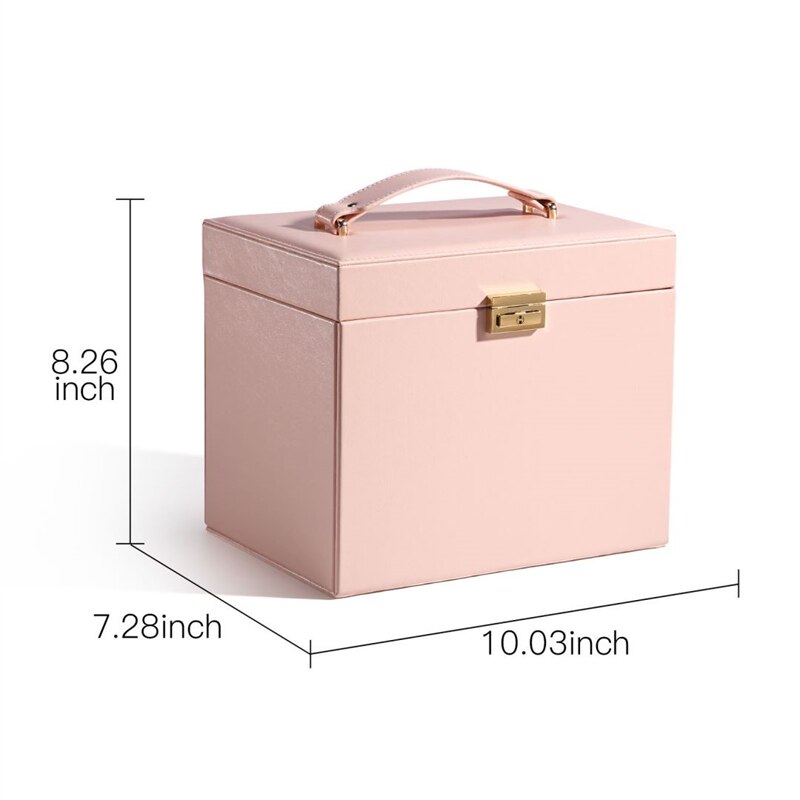 Large Jewelry Organizer Box PU Leather Drawer Storage Gift Case For Earrings Ring Jewellery Display Boxes