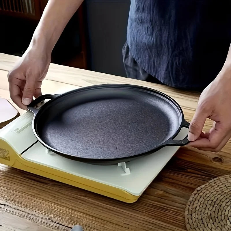Multi Functional Cast Iron Pot - A Non Stick Pot Suitable for Pizza and Pancakes, Perfect for Home Kitchens and Outdoor Cooking