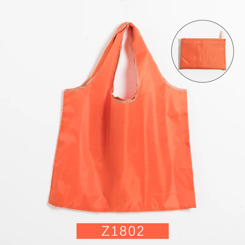 Folding Shopping Bag Eco-friendly Reusable Portable Shoulder Handbag for Travel Grocery Fashion Pocket Tote Bags