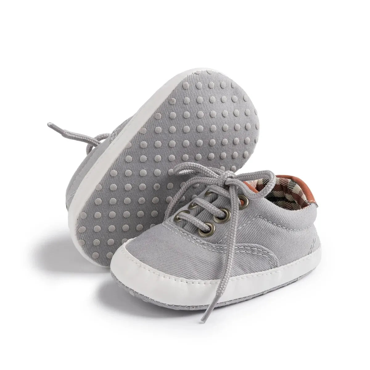 Meckior Baby Canvas Shoes Baby Boy Girl Sneakers Newborns Lace-up Anti-slip Sport First Walkers Infant Crib Shoes Moccasins