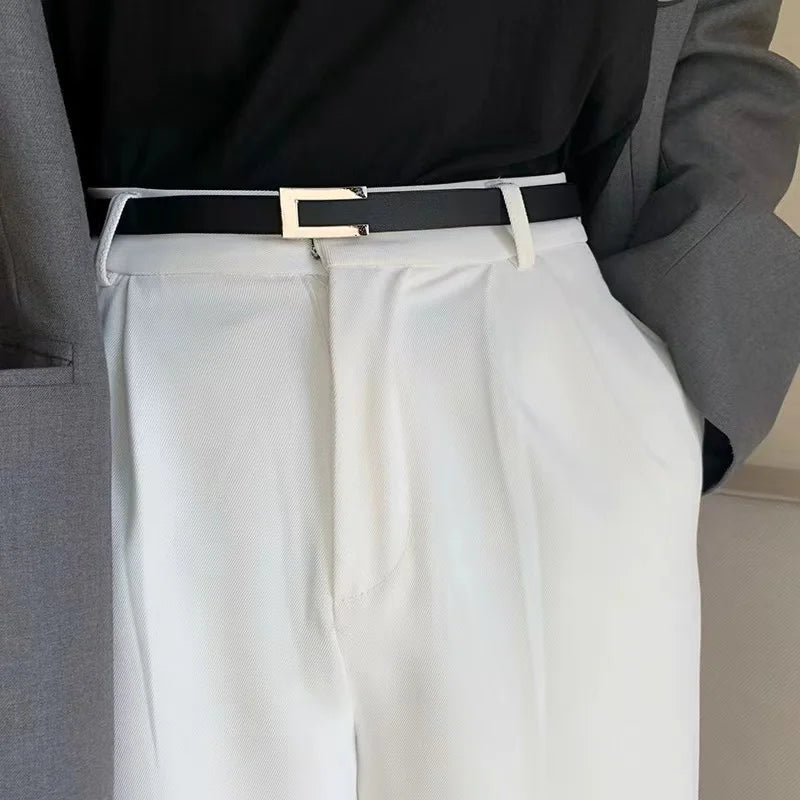 Summer belt women Korean version of simple fashion with retro black small decorative belt belt trousers belt