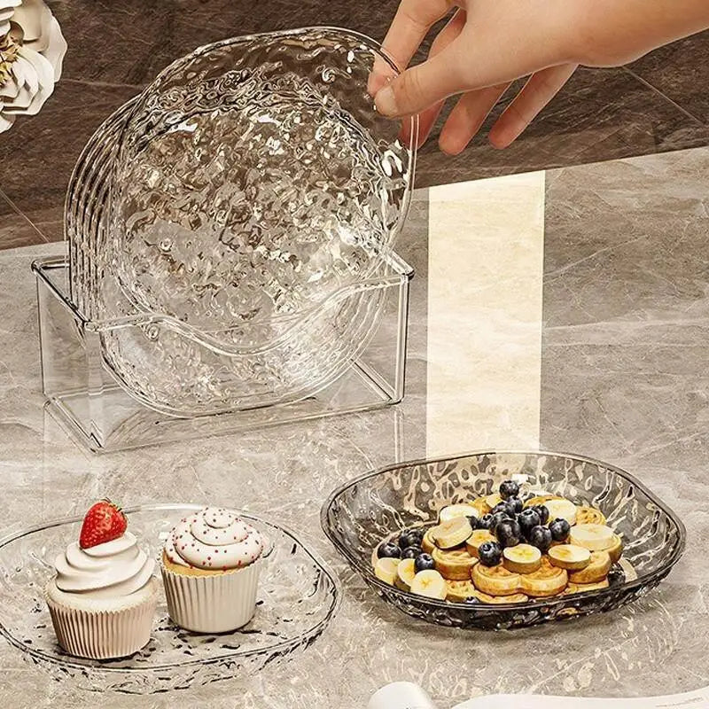 Snack Bowls Set 8PCS Dessert Plates Fruit Plate Bone Spitting Dish Multicolor Candy Tray for Kitchen Office Party Table Use