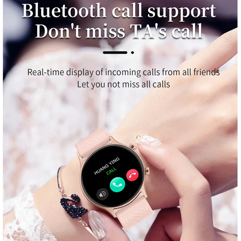 Smart Watch Korean Woman Girls Smartwatch 2023 Bluetooth Call Voice Assistant Whatsapp Notification Blood Pressure Bracelet