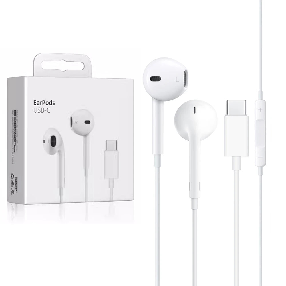 Type C Wired Earphones For Apple iPhone 15 Pro Max In-Ear With Mic For Sumsung Onepuls Xiaomi Redmi Huawei USB C Music Earpbuds