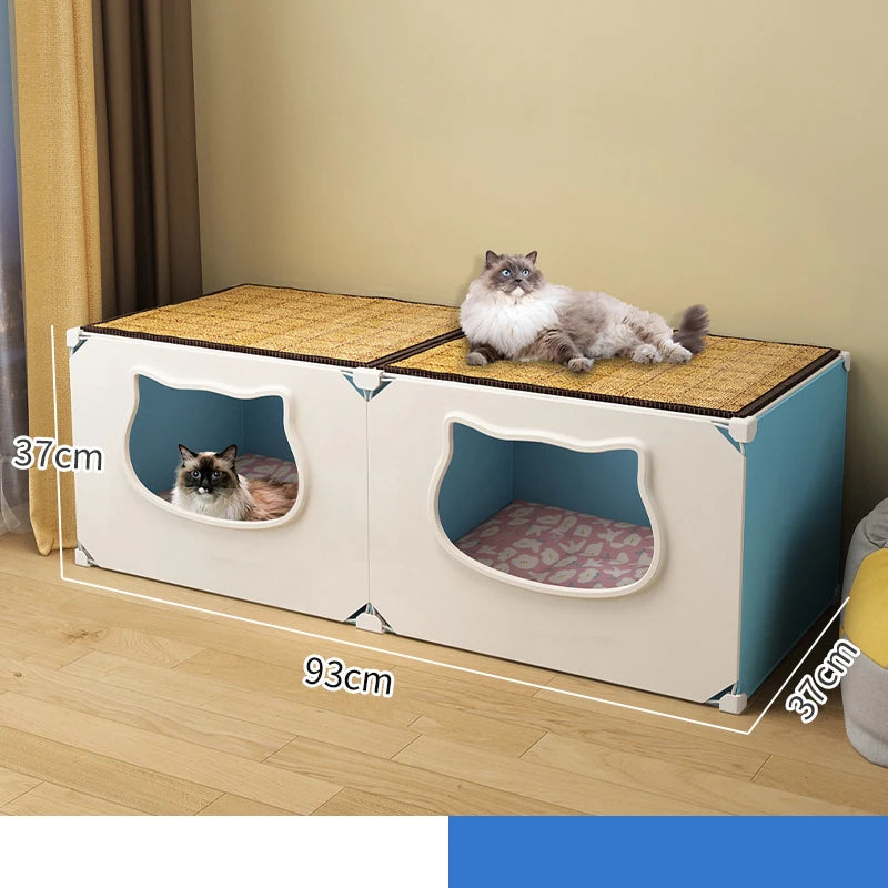 Cat Bed Detachable Cat Hiding House Comfortable Small Dog Nest Washable Cave Cats Beds Pet Supplies