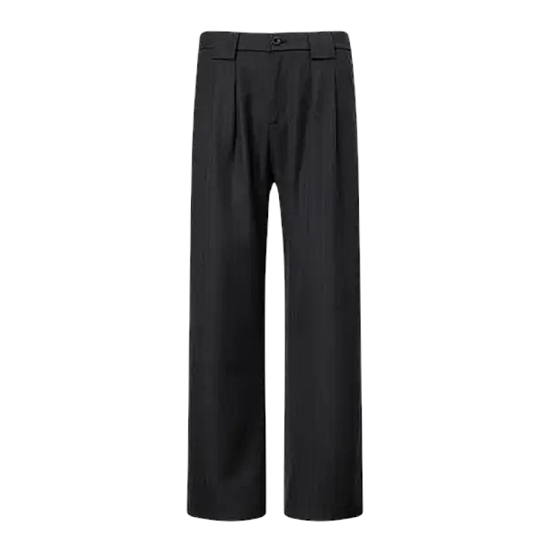 Pinstripe pleated pants