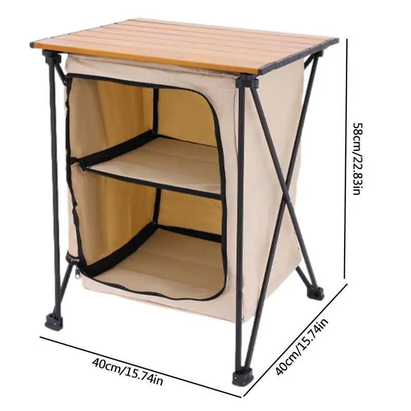 Folding Outdoor Cooking Cupboard Storage