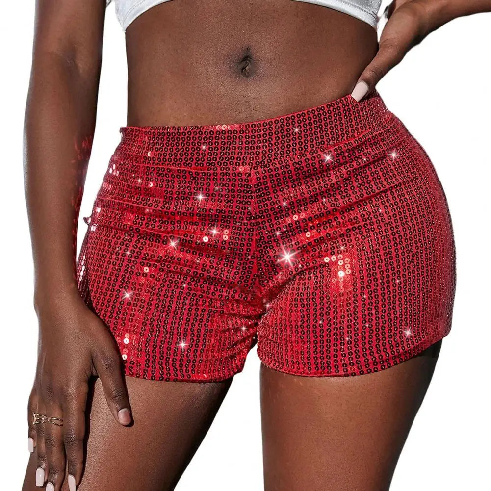 Sexy Sequin Women Shorts Shiny High Waist Dance Shorts Night Club Shorts Nightclub Shorts Short Pants Streetwear Clubwear