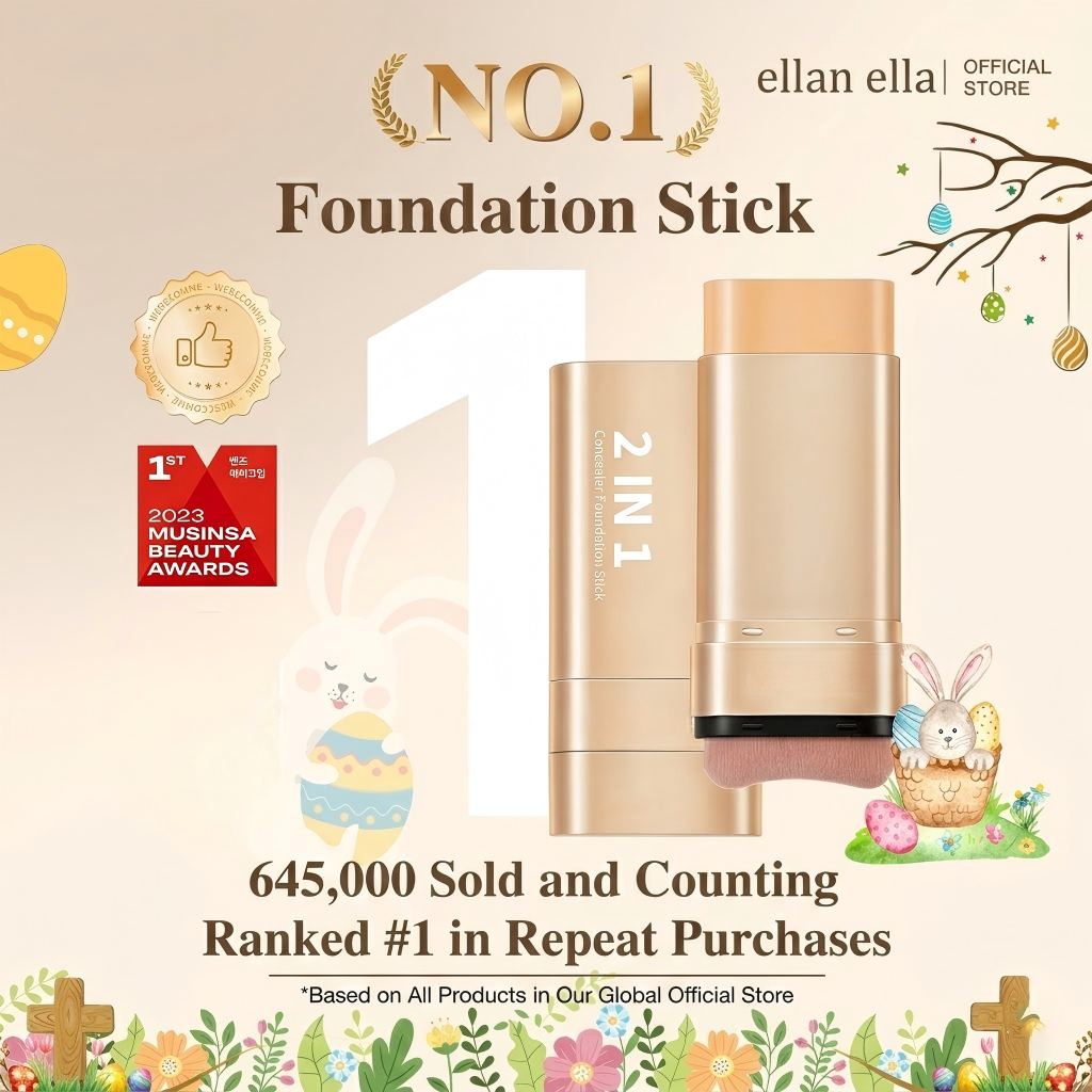 2-in-1 Foundation & Concealer Stick Full Coverage