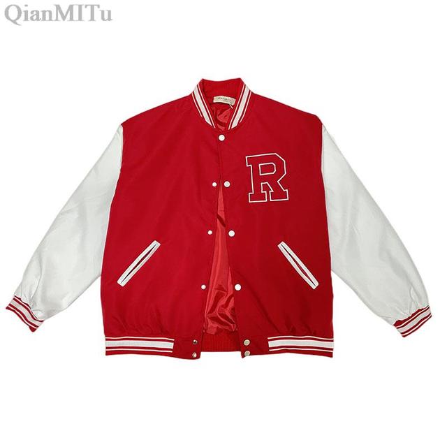 Autumn Winter Fashion Bomber Jackets for Women Streetwear Baseball Uniform Oversized Coat Jackets and Coats Loose student