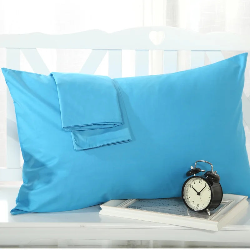 48x74cm Cotton Pillowcase Soft Comfortable Solid Color Pillow Case Queen King Sleeping Pillows Covers Pillowcases Home Textile