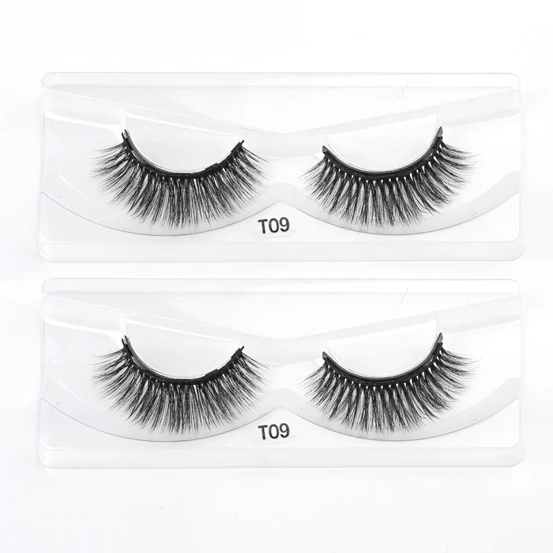 Magnetic Eyelashes Set 1/2/3 Pairs Natural Long False Eyelashes Soft Mink Lashes Waterproof Liquid Eyeliner Tweezer Makeup Tools