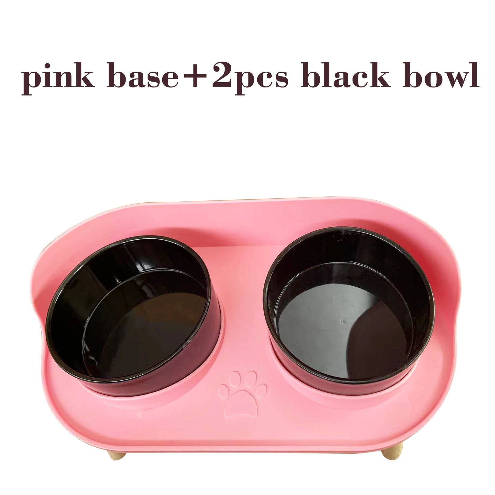 Cat Double Bowls Feeder Adjustable Height Pet Cats Drinker Water Bowl Elevated Feeding Kitten Supplies Food Feeders Dogs Dish