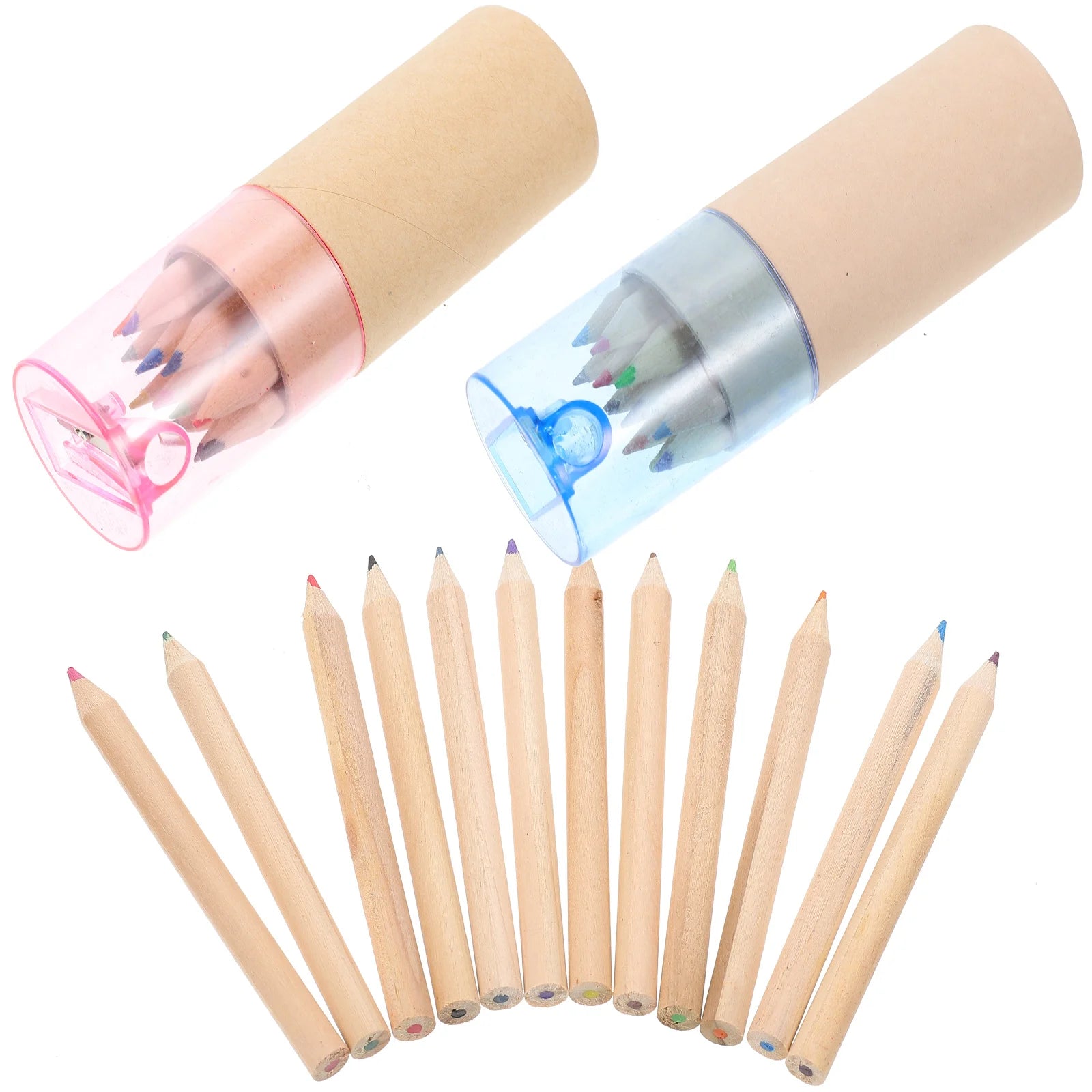 24 Pcs Coloring Colored Drawing Pencils Child for Kids Water Doodle Mat Wooden Mini Watercolor