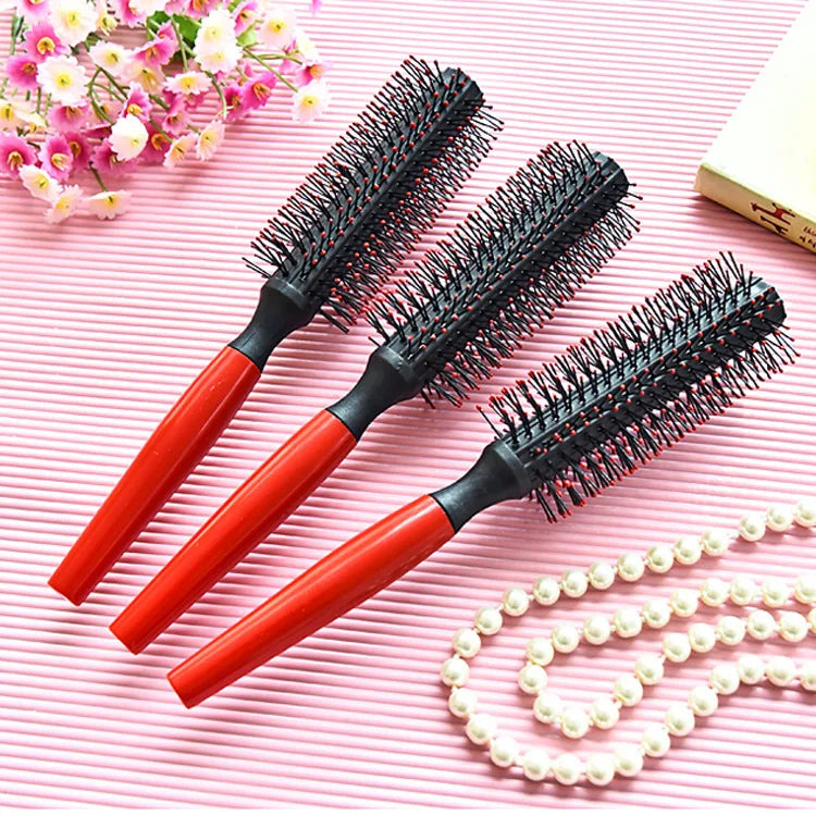 New Handle Round Rolling Brush Straight Twill Hair Comb Round Barrel Hair Curling Brush Hairdressing Styling Tool