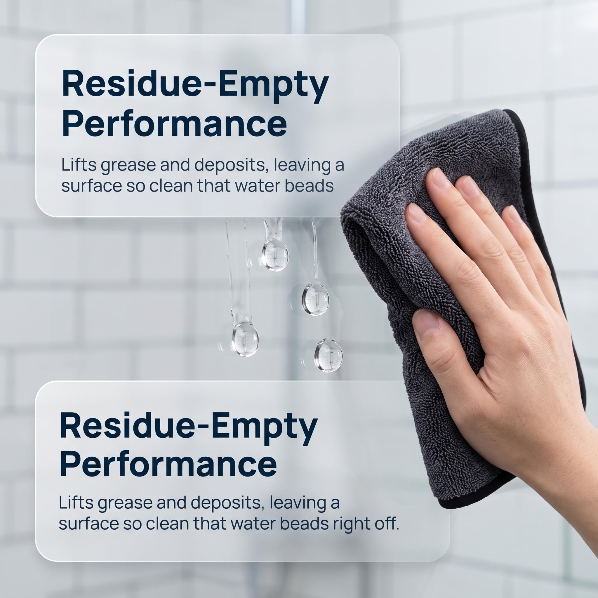 Jeaver Window Cleaning Cloth XXL, 24x16 Inch Microfiber Cleaning Cloth for Glass, Mirrors, and All Surfaces, Streak-Free Lint-Free Rags, Reusable Washable Towels