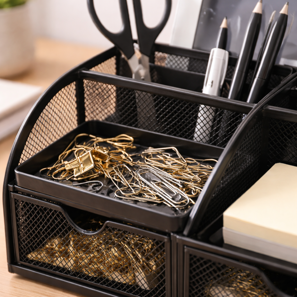 Urban Minimalism Metal Desk Organizer