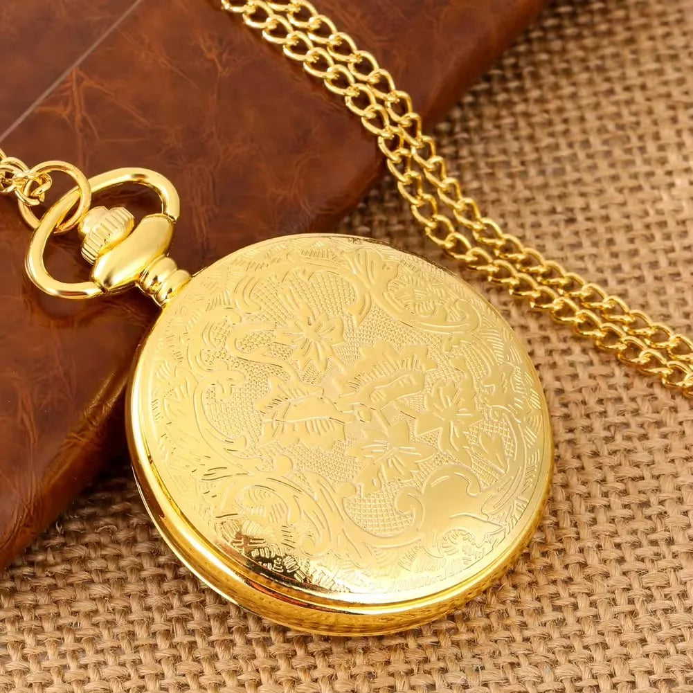 Gold handicraft pendant diamond studded retro owl pocket watch chain birthday gift