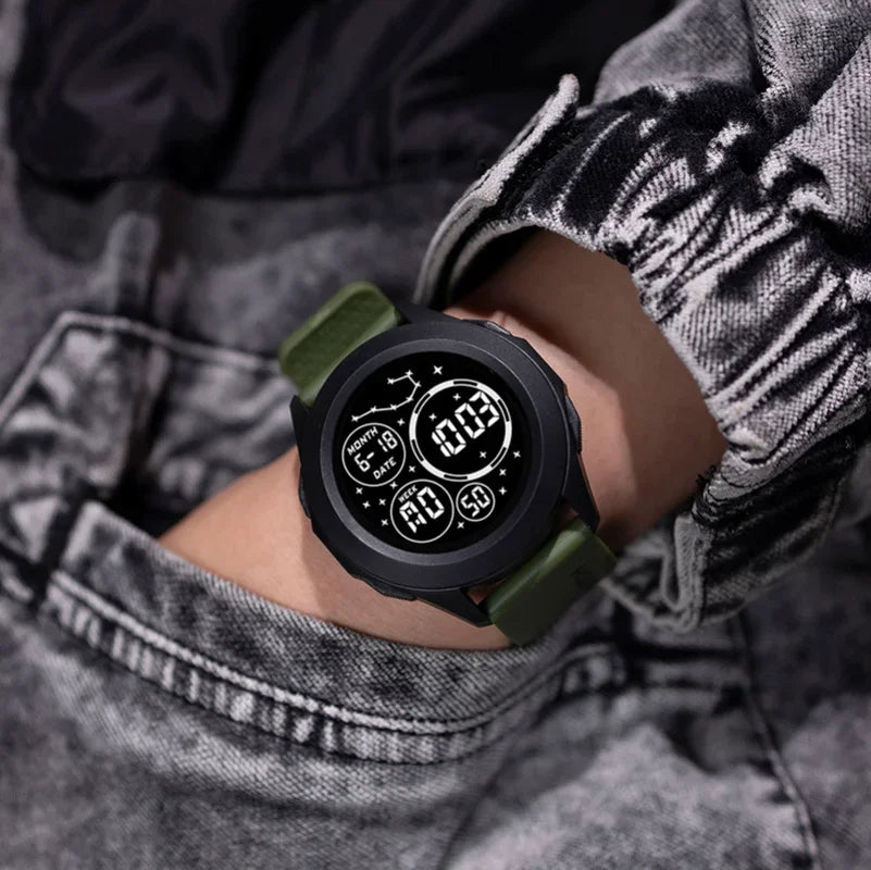 New Brand Men's Outdoor Sports Electronic Watch Student Youth Multifunctional Alarm Nightlight Digital Wristwatches Dropshipping