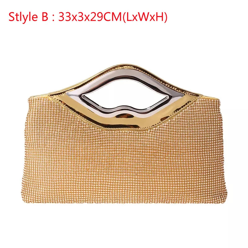 Sequins Evening Clutch Bag Women Luxury Full Rhinestones Handbag Party Bag Chain Crossbody Bags Female Purse and Handbags