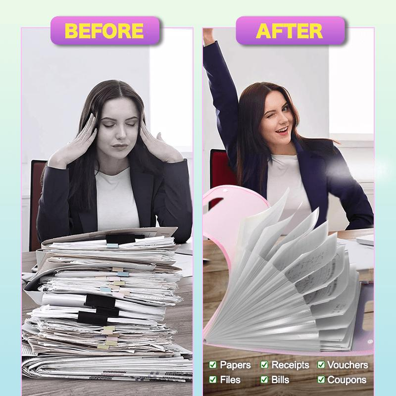 Portable Expanding File Folder Organizer