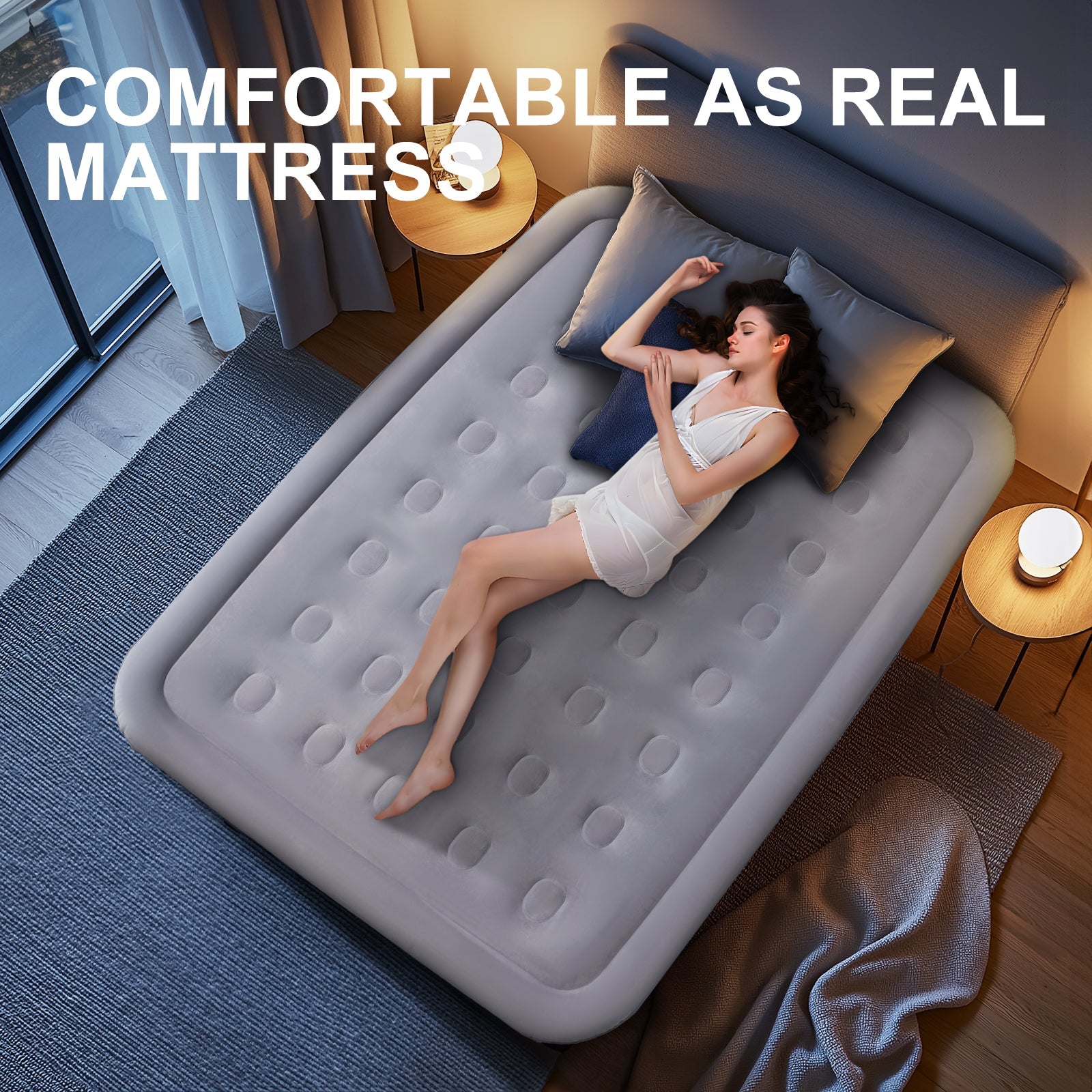 Tanstrider Soft Cloud 18-inch Plug-in Inflatable Bed