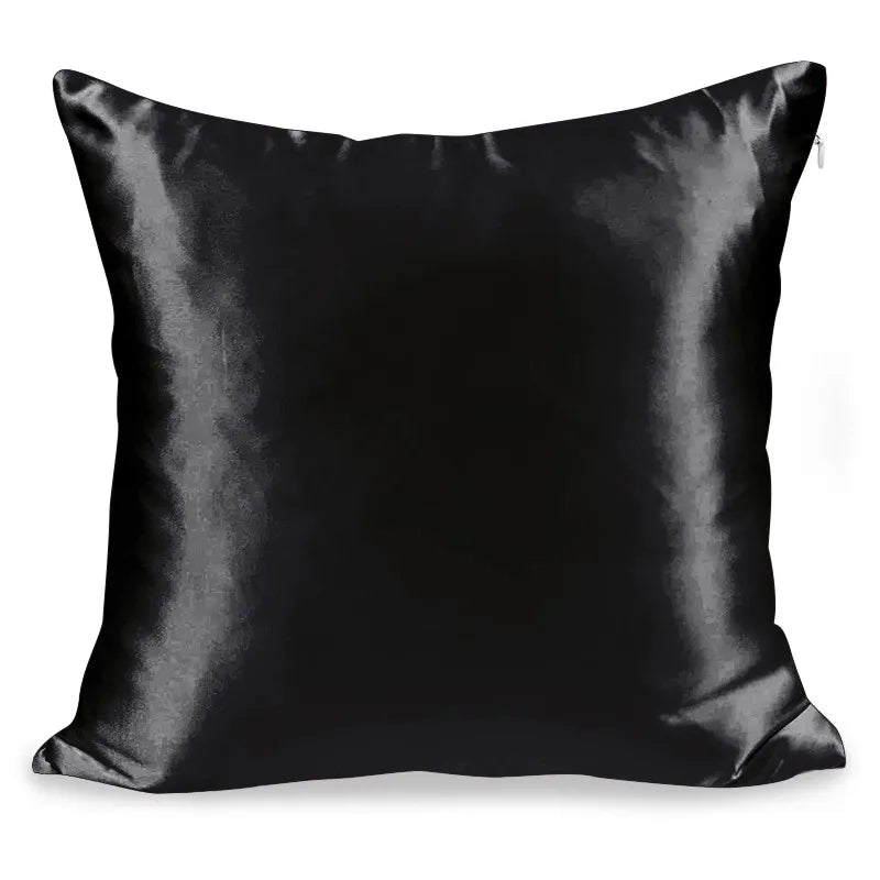 1pc Pillowcase Super Soft Imitated Satin Silk Pillowcase with Zipper for Hair and Skin  Breathable Both Sides Silk Pillow Case