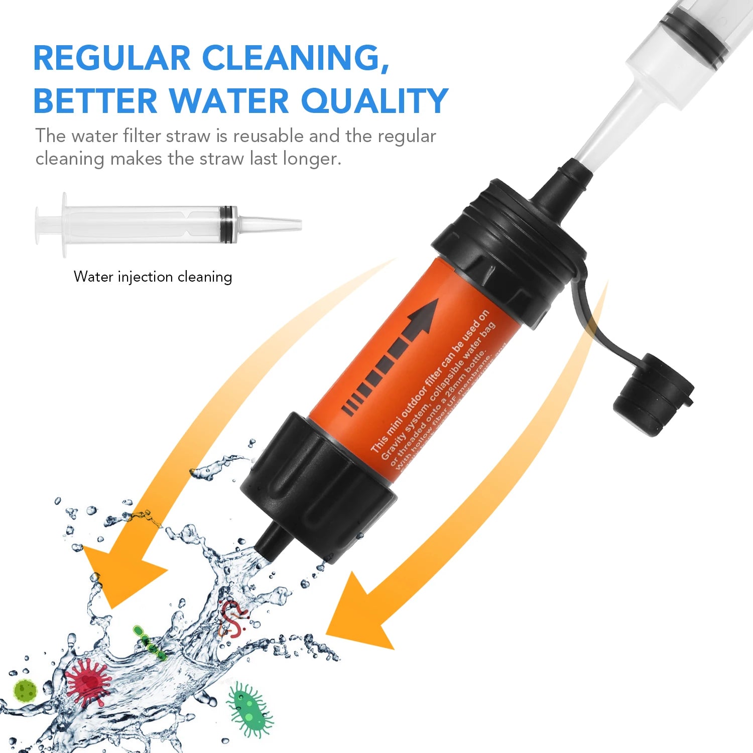 Outdoor Water Filter System 5000 Liters Water Filtration Straw