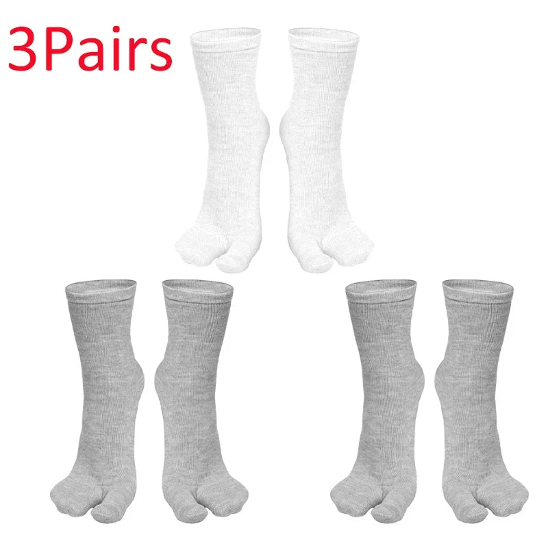 Fashion Japanese Style Tabi Toe Socks for Men Women Summer Fiber Two Finger Socks Kimono Flip Flop Sandal Split Tabi Toe Sock