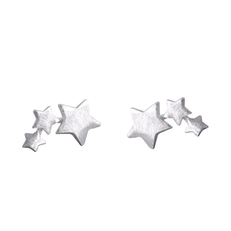 925 sterling silver Star Stud Earrings for Women Elegant Wedding Jewelry pendientes mujer moda 2018 Brincos eh907