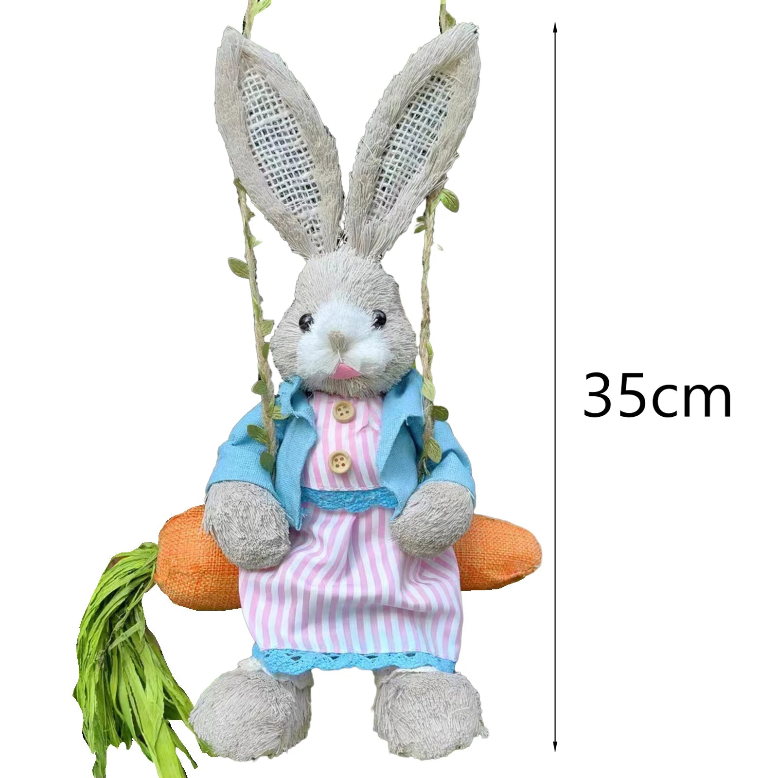 Easter Bunny Pendant Swing Rabbit Hanging Ornament for Dining Room Holiday Collections Display Home Decor Wedding Party Art Gift