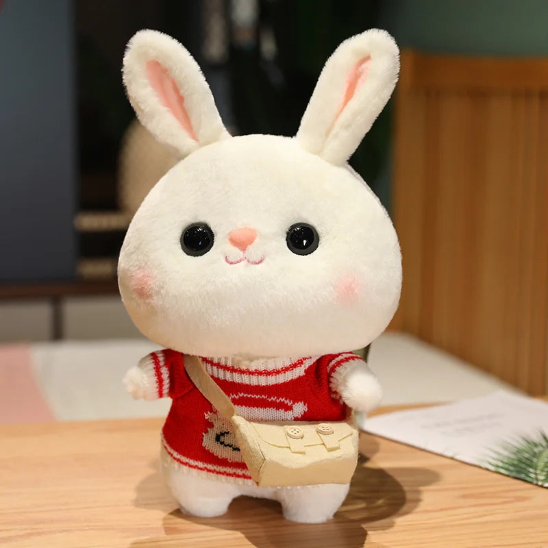 Soft Rabbit Lalafanfan Rabbit Cafe Girl Plush Toy Cute 30cm Kawaii Lalafanfan Doll Wearing Glasses Wearing Clothes Toys Gift