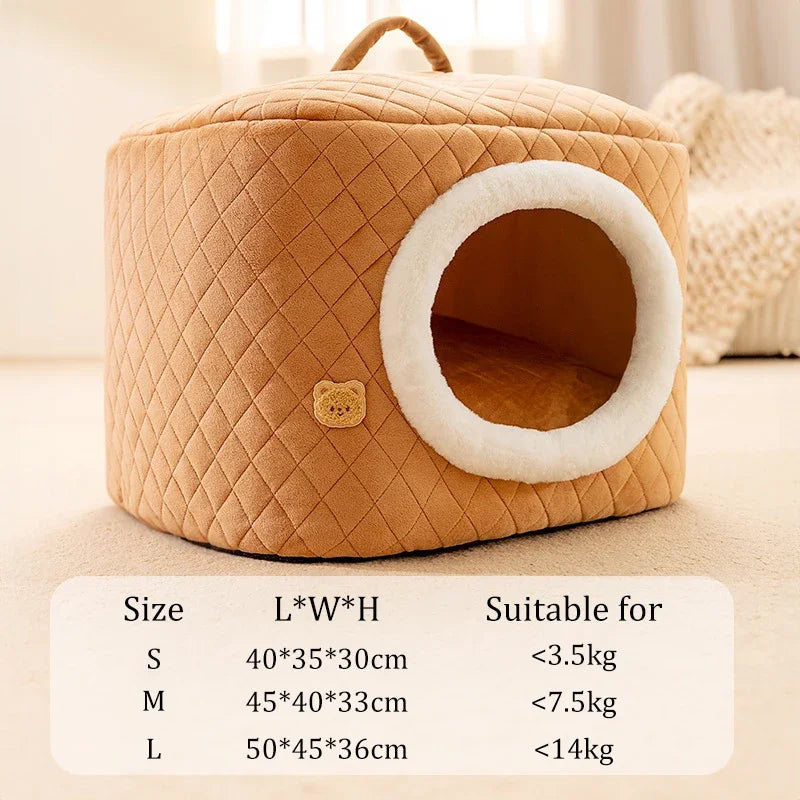 New Winter Pet House Dog Soft Nest Kennel Cozy Sleeping Warm Cave Cat Dog Kitty Basket Cats Bed For Small Medium Dogs Cats