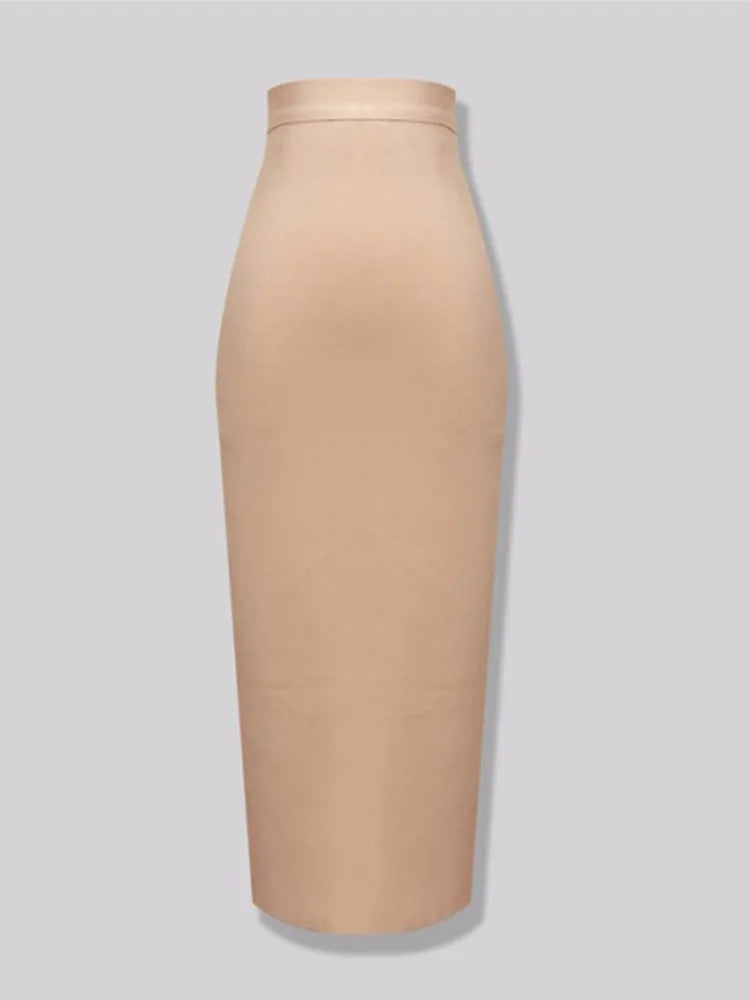 New Fashion 13 ColorsKnee Length Bandage Skirt Women Elastic Summer Pencil Skirts