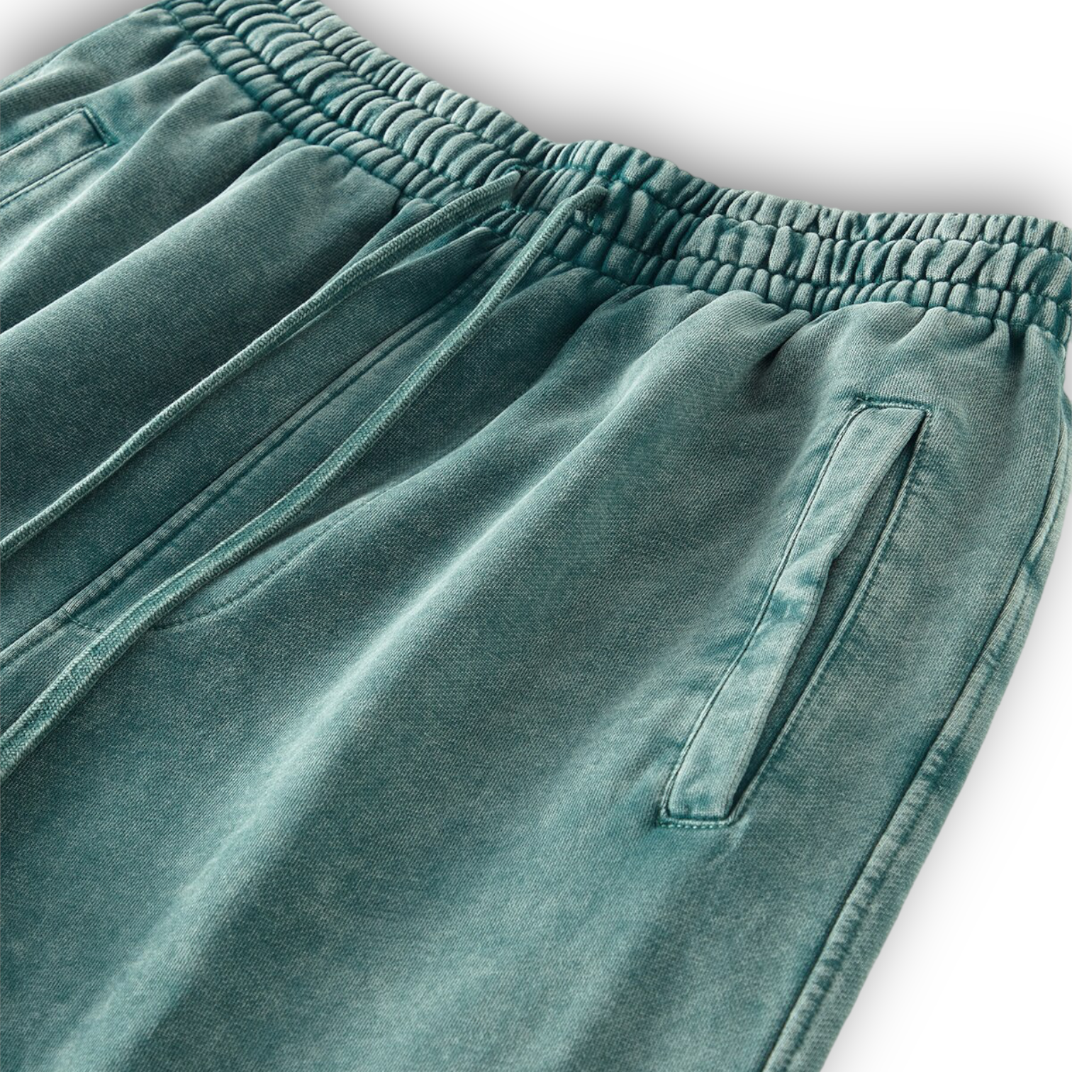 Baggy fit heavy cotton french terry wax dyed sweatpant