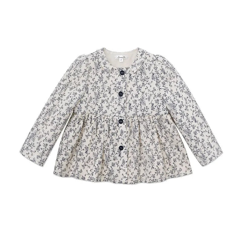 Girls Dress 2024 Autumn Printing Fashion Children Dress Cotton Thickened Warm Girls Jacket Cardigan Jumper Children's Clothing