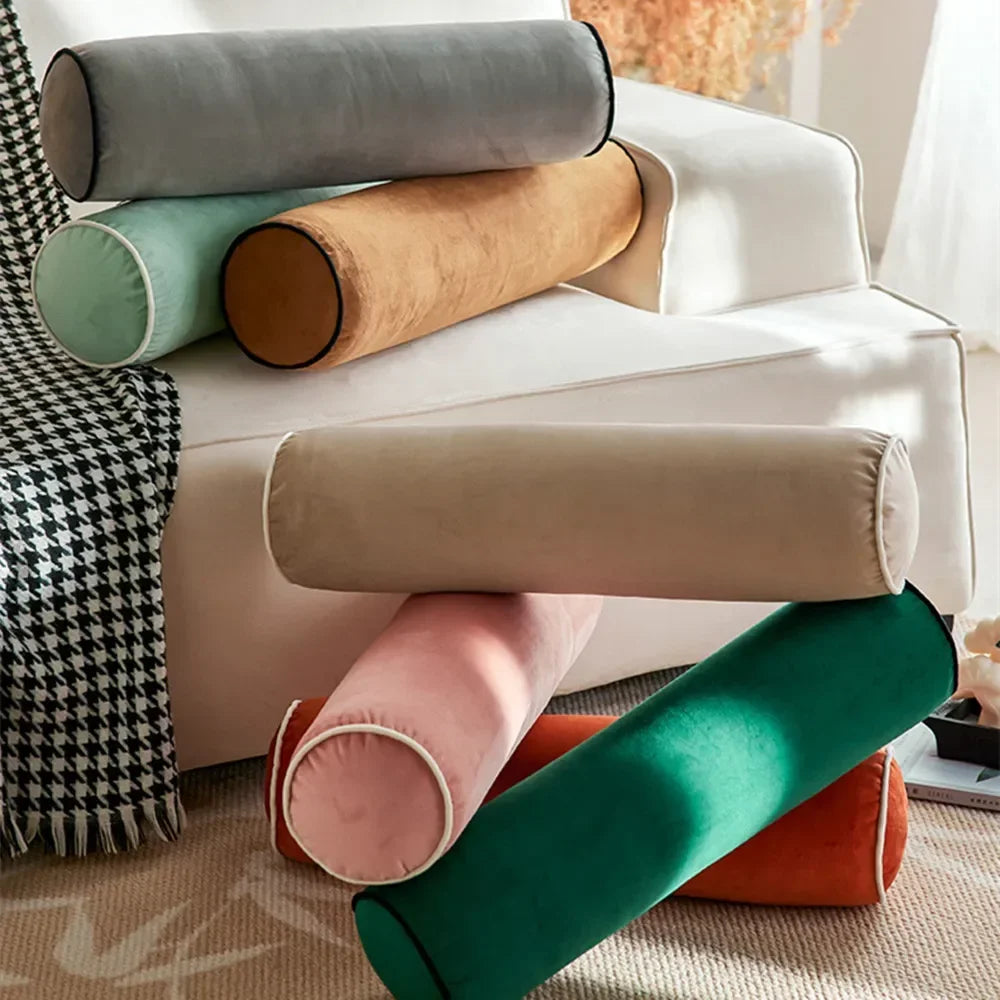 Sofa Cushion Home Living Room Throw Bedside Back Pillow Car Office Bedroom Lumbar Pillow Velvet Candy Sleeping Pillow A0