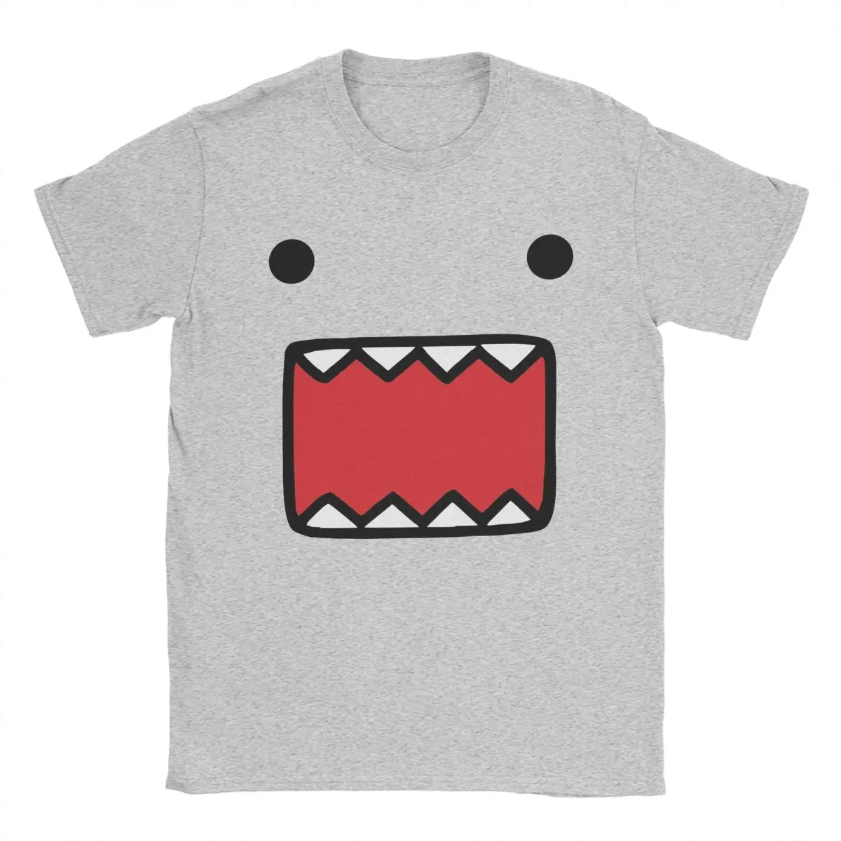 Domo Kun Doll Face T Shirts Men's Cotton Crazy T-Shirts Crew Neck Tee Shirt Short Sleeve Tops Adult