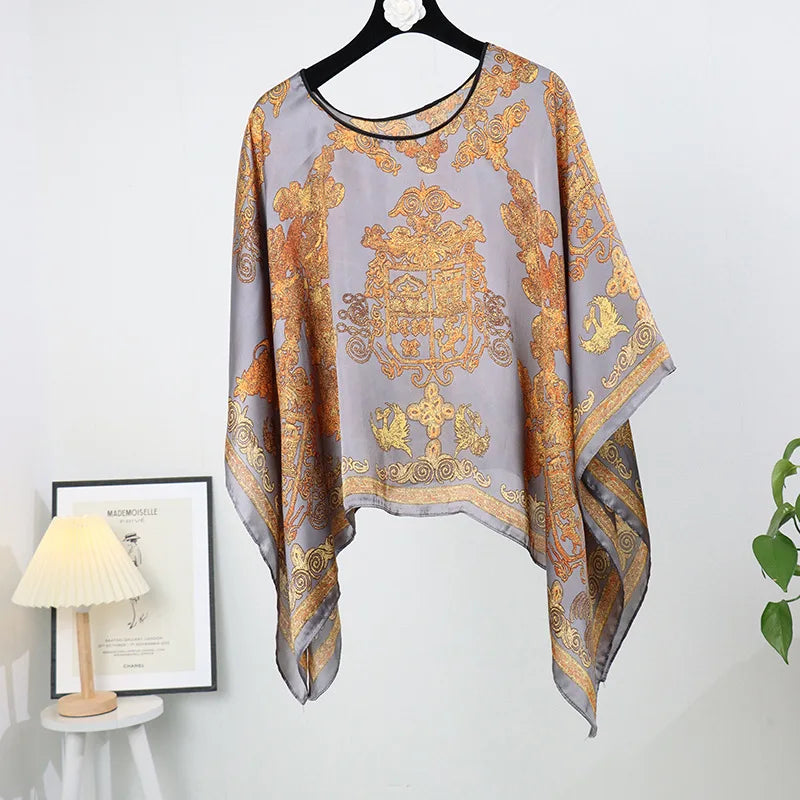 Poncho Pullover Shawl Sun Protection Scarf New Versatile Scarf Paired With Women's Loose Summer Sunscreen Leisure Clothing