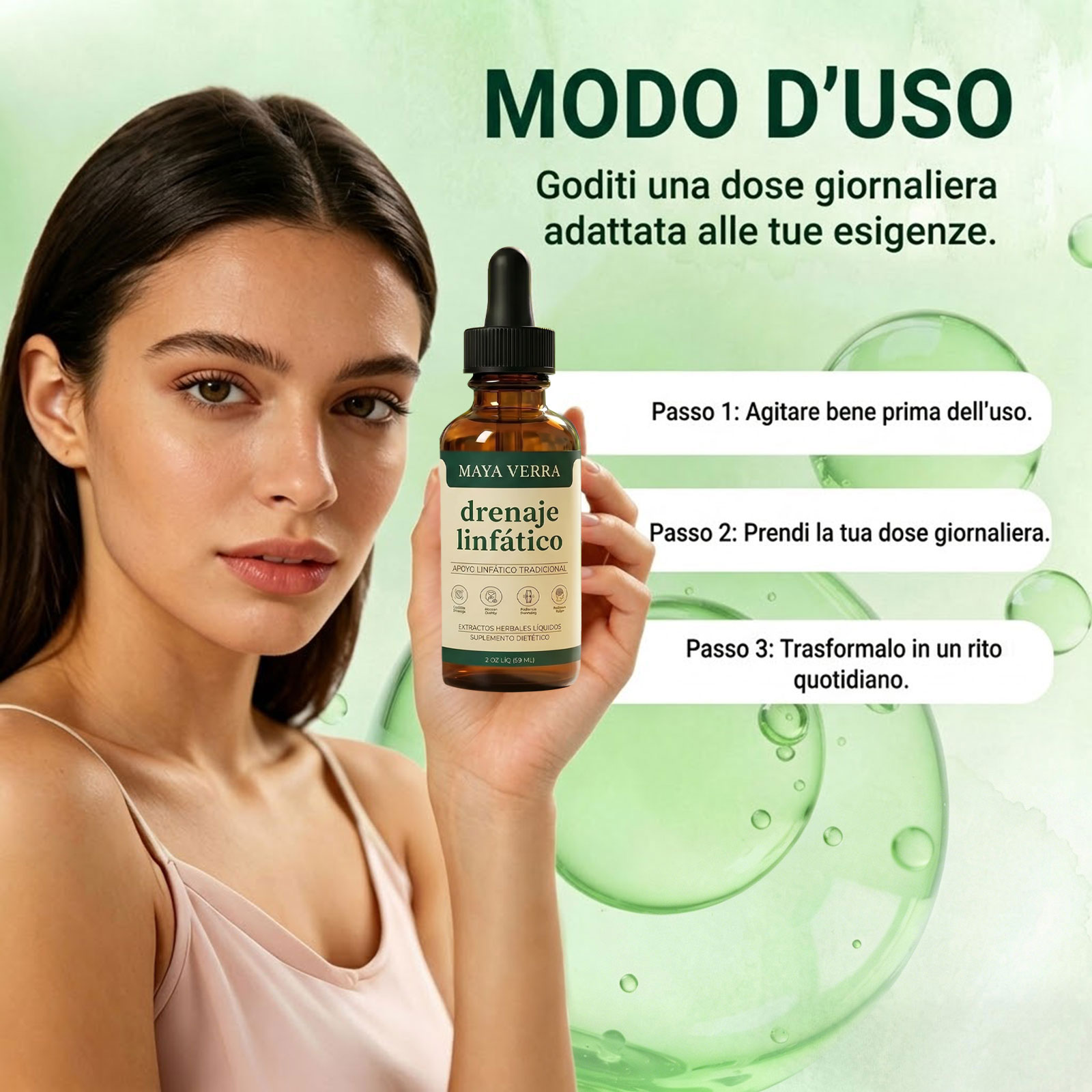 Mayaverra Drenaje Linfático Gotas, 2026 Nuevas Gotas de Drenaje Linfatico para Piernas y Abdomen, Naturales a Base de Hierbas, Senza Glutine, para hombres y mujeres
