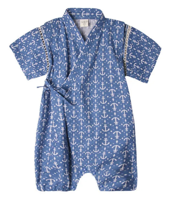Summer Baby Clothes Kids Kimono Japanese Style Romper Girls Jumpsuit Retro Bathrobe Uniform Bebes Pajamas Formal Clothes