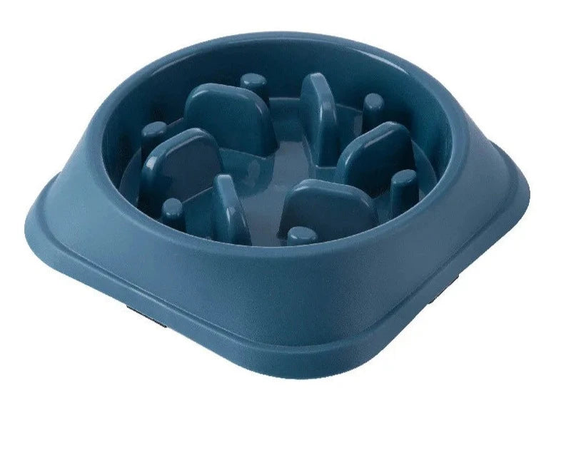 Pet Cat Dog Slow Food Bowl Fat Help Healthy Round Anti-choking Thickened And Non-slip Multiple Colors Shapes