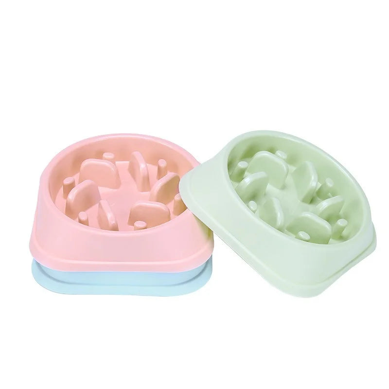 Hot Sale New Pet Dog Bowls Slow Feeder Plastic Anti Choking Puppy Cat Eating Dish Bowl Anti-Gulping Food Plate Dog Food Bowl Dog