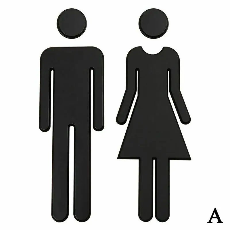 3D DIY Woman Man Toilet Door Sign Bathroom Restroom WC Door Sign For Toilet Door Sign Wall Sticker Decor Removable Logo