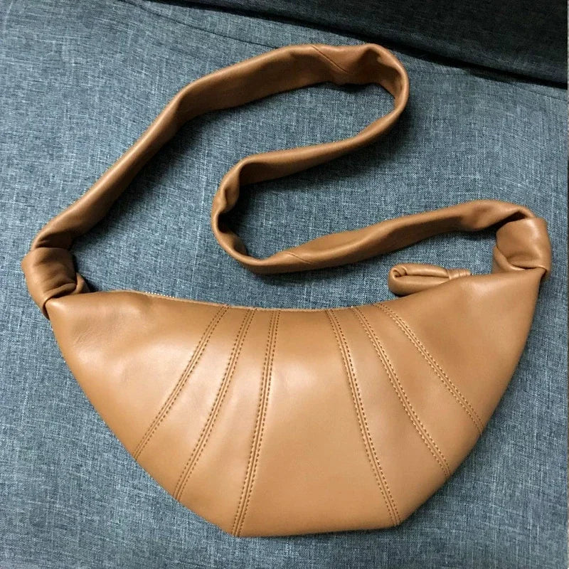 Dumpling Bag Large Capacity Sheepskin or Cowhide Split Leather Croissants Bags Fashion Diagonal Designer Popular Soft Chest Bags