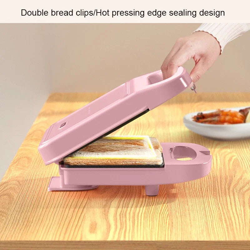 Electric Sandwich Maker Breakfast Baking Machine Egg Omelette Cooker Grill Pan Double-side Bread Pressure Toaster Ligh Food Oven