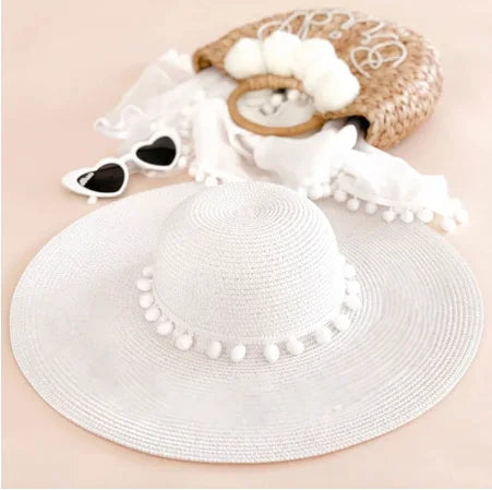 Personalized Beach Hats Bridesmaid Custom Name Bachelorette Hat - Beach Wedding Favor Gifts Floppy Hat with Name Bridal Hats