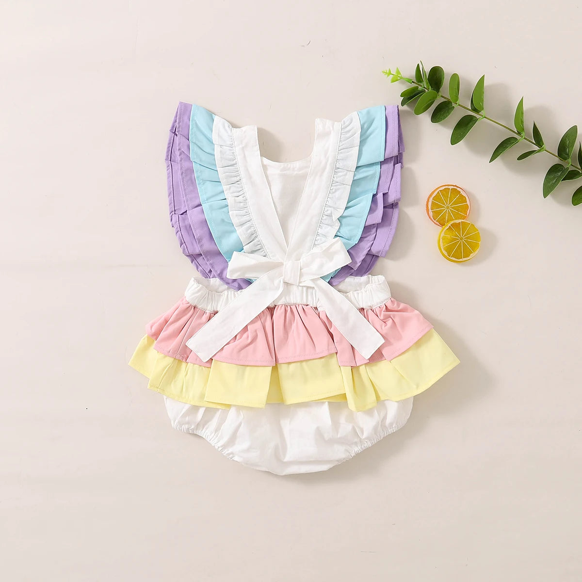 Infant Newborn Baby Girl Birthday Cotton Romper Ruffled Lace Sleeveless Golden Letter One Crown Jumpsuit Bow Fluffy Skirt