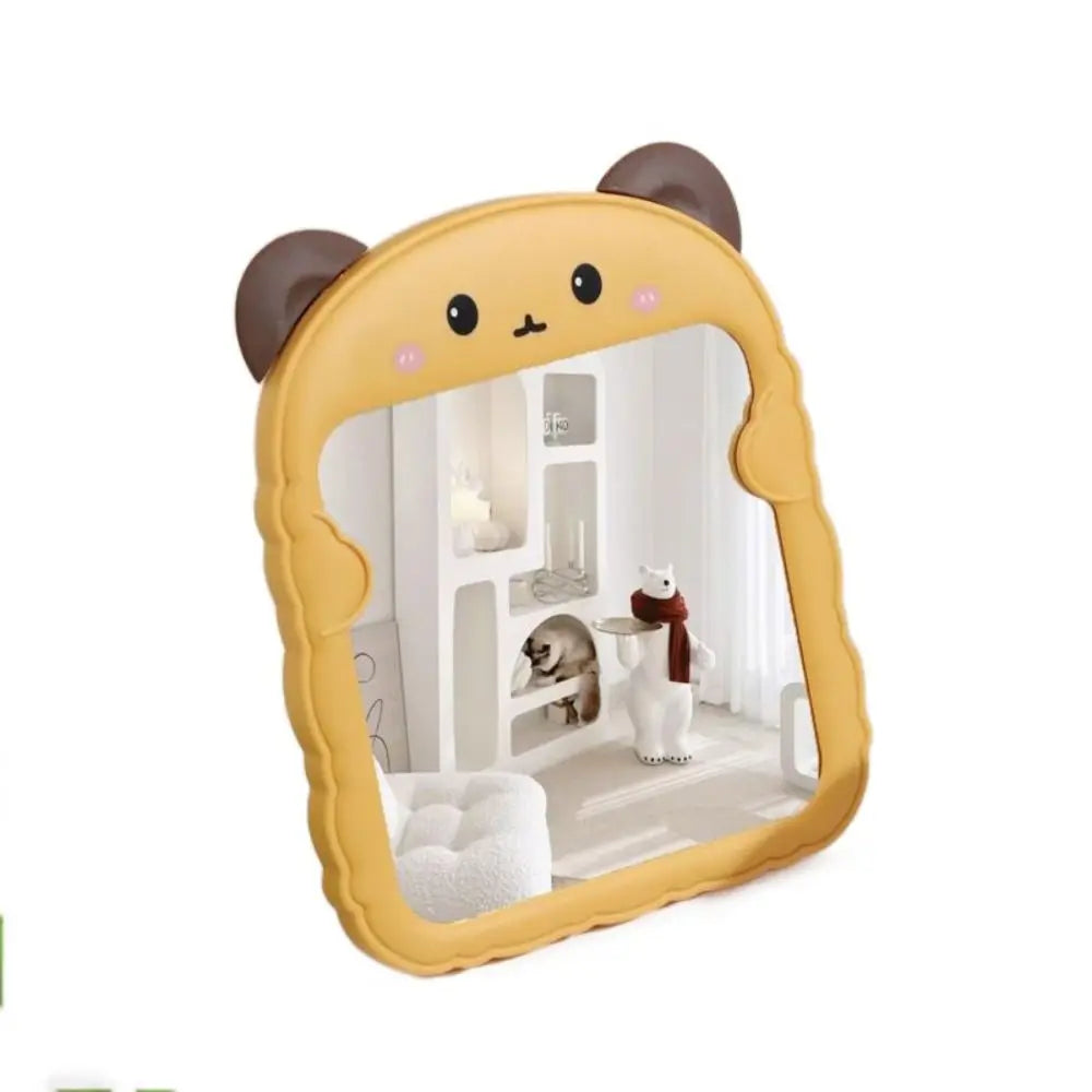 Plastic Cat Dressing Mirror Animal Cute Desktop Makeup Mirror European Style Bread Side Bear Folding Mirror Dressing Table