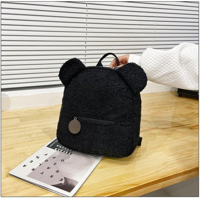 Bear Backpacks Portable Children Travel Shopping Rucksacks Women's Cute Bear Shaped Shoulder Backpack